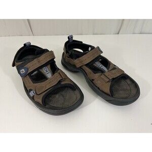 Footjoy Men's Leather Golf Sandals Hook & Loop Adjustable Closure Soft Spike 10M